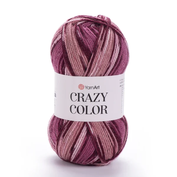 Fir de croșetat Crazy Color136 – 25% Lână, 75% Acril